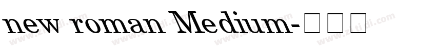 new roman Medium字体转换